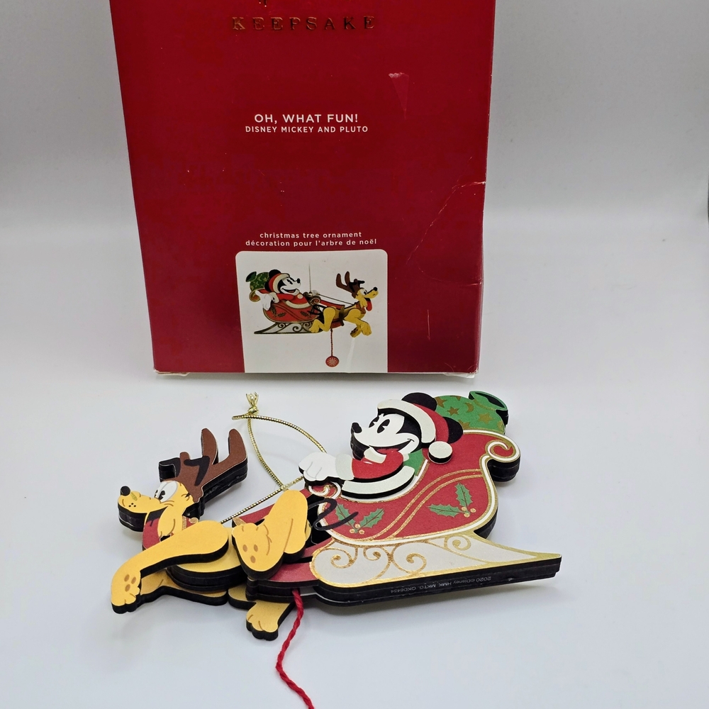 Disney Mickey and Pluto Christmas Ornament